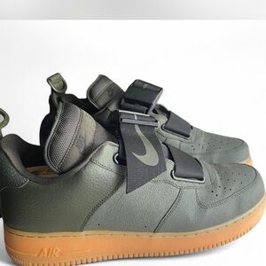 Nike Olive Air Force 1 Low Utility Sneakers with Gum Sole “sequoia”